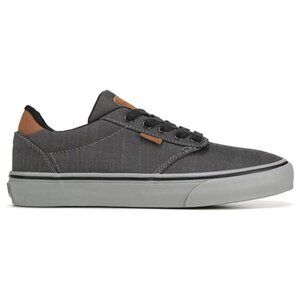NWOB Van's Atwood Deluxe Ultra Cush Low Top Sneakers in Gray, Black, & Leather